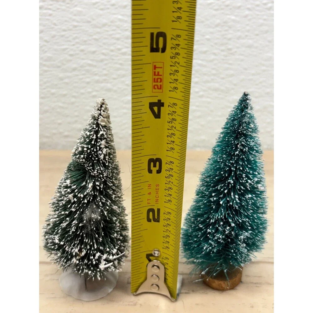Vtg Set Of 4 Bottle Brush Trees